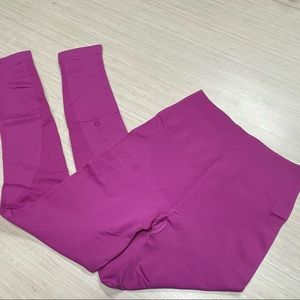 Lululemon Zone In Tight Crop Seamless Legging Ultra Violet Yoga Compression Sz 6